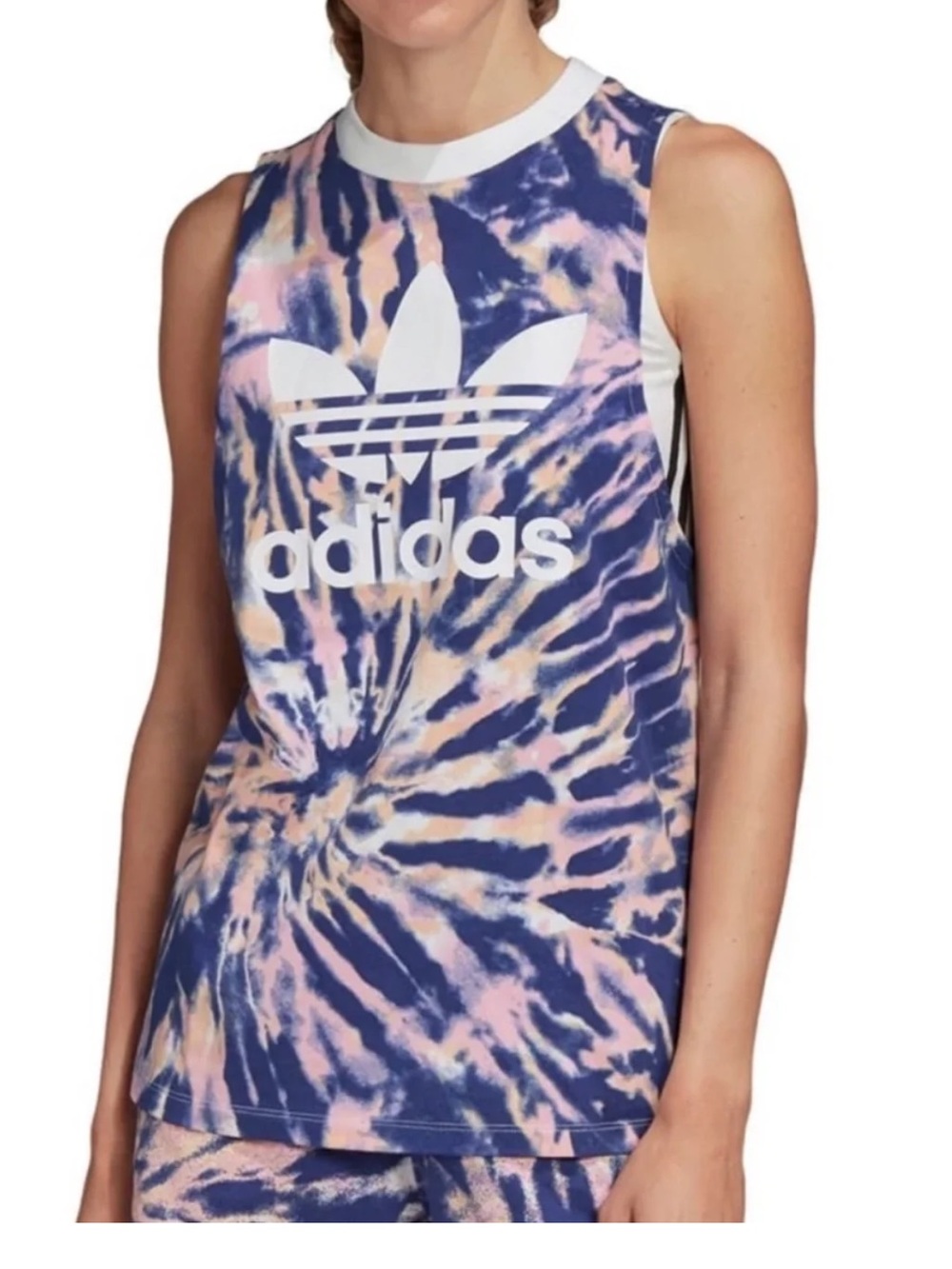 adidas Tie-Dye Trefoil Tank Top